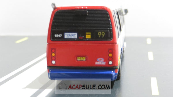 Red & Tan Bus Rte 99 to Journal Square 1/87 Scale TMC RTS Transit Bus Diecast Model