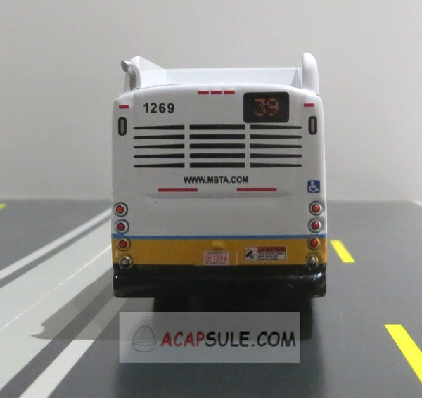 MBTA Boston #1269 Rte 39 1/87 Scale New Flyer Xcelsior XN60 Articulated Bus Diecast Model