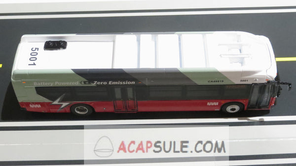 San Francisco Muni Route 7 1/87 Scale New Flyer Xcelsior Charge NG Model Bus