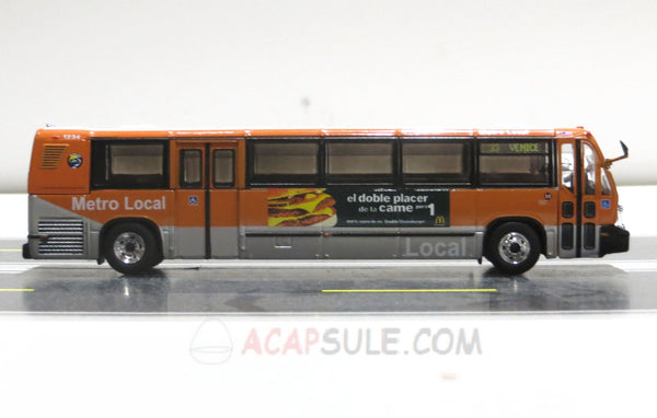 Los Angeles Metro Route 33 to Venice 1/87 Scale TMC RTS Transit Bus Diecast Model