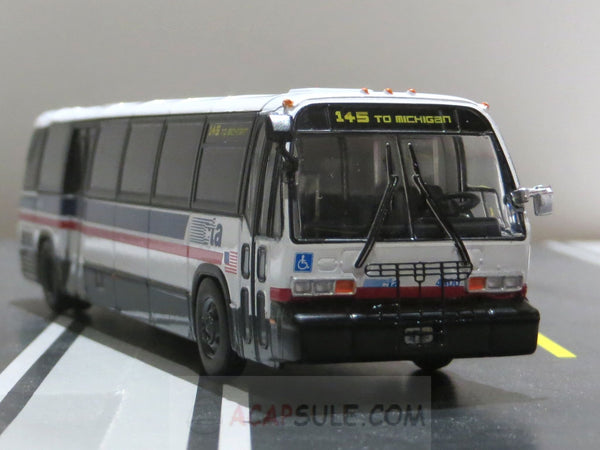 CTA Chicago Route 145 to Michigan 1/87 Scale TMC RTS Transit Bus Diecast Model