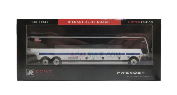 MTA New York City Route SIM10 Prevost X3-45 in 1/87 Scale Diecast Model