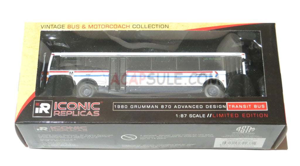 Wmata Toy WMATA Washington Route 16S to Pentagon 1980 Grumman 870 Transit Bus 1 ...