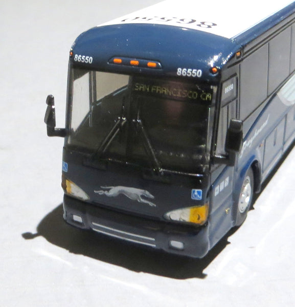 Greyhound 86550 to San Francisco - 1/87 Scale MCI D4505 Motorcoach Diecast Model