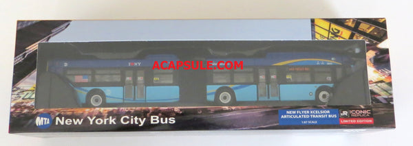 Q44 Select Bus NYC MTA 1/87 Scale New Flyer XD60 Articulated Transit Bus Model