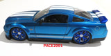 Jada Toys 2008 Candy Blue Ford Shelby GT-500KR 91844 - 1/24 scale Diecast Model Car - NOBOX