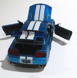 Jada Toys 2008 Candy Blue Ford Shelby GT-500KR 91844 - 1/24 scale Diecast Model Car - NOBOX