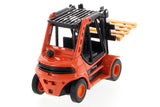 Orange Diecast Forklift with Pullback Action 5.5 Inches Long