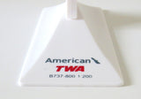 Flight Miniatures American Airlines TWA Heritage Livery Boeing 737-800 1/200 Scale Model with Stand N915NN