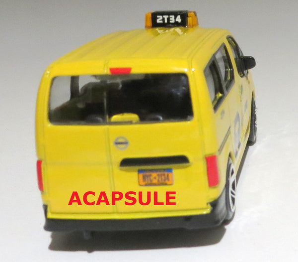 Real Toy 1/64 Scale Diecast New York City Nissan NV200 Taxi