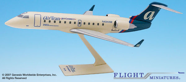 Flight Miniatures Airtran JetConnect CRJ200 1/100 Scale Model with Stand