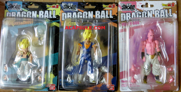 Bandai Shodo Vol 3 DragonBall Action Figures Set of 3 Majin-Boo, Vegetto and Gotenks + Ghost
