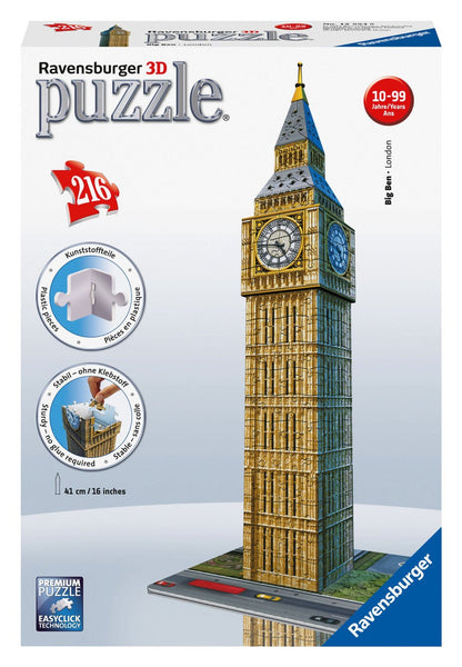 Big Ben Building 3D Puzzle, 216 Pieces