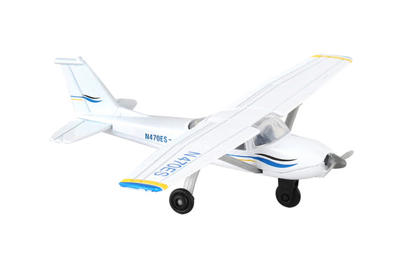 Runway 24 Blue White Cessna C172 Diecast Toy Plane