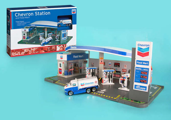 Chevron Gas Station and Foot Mart Playset