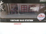 Mechanic's Corner Vintage Chevron Gas Station 1/64 Scale Diorama
