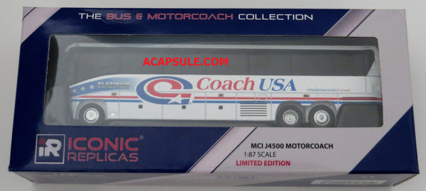 Coach USA - 1/87 Scale MCI J4500 Motorcoach Diecast Model