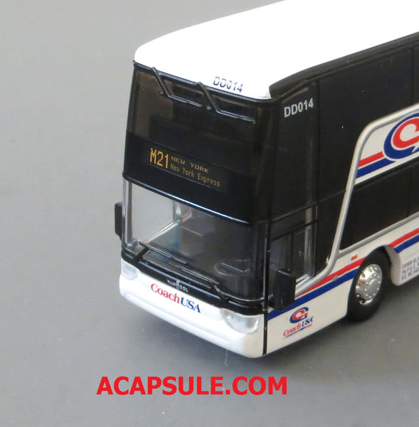 Coach USA M21 New York Express - 1/87 Scale Van Hool TDX Double Decker Bus Model