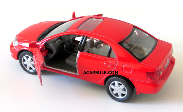 Red Toyota Corolla Diecast Car with Pullback Action