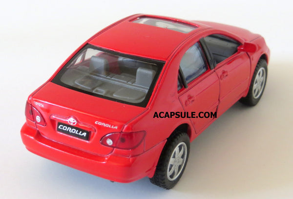 Red Toyota Corolla Diecast Car with Pullback Action