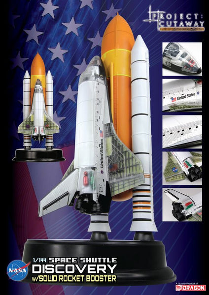 Cutaway Model 1/144 Space Shuttle Discovery w/Solid Rocket Booster
