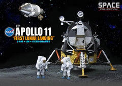Apollo 11 Lunar Landing with CSM, LM, Stand, and Astronauts 1/72 Scale