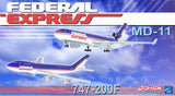 Federal Express 747-200F & MD-11F (2 aircraft model set) with Stand and Gears