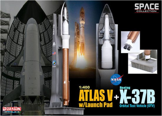 Dragon Space 1/400 Atlas V w/Launch Pad + X-37B Orbital Test Vehicle (OTV