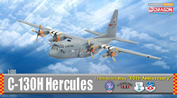 Dragon 1/400 Scale Diecast Model USAF C-130H Hercules 179th Airlift Wing