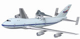 Boeing 747 with Phantom Ray X-45C Edwards AFB 1/400 Model with Stand