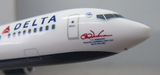 Flight Miniatures Delta Airlines 737-900ER 1/200 Scale Model with Stand Woolman Signature