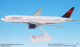 Flight Miniatures Delta Airlines Boeing 777-200LR 1/200 Scale Model with Stand N710DN