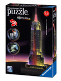 Ravensburger Empire State Building Night Edition 3D Puzzle, 216 Pieces with Easy Click Technology Means Pieces Fit Together Perfectly