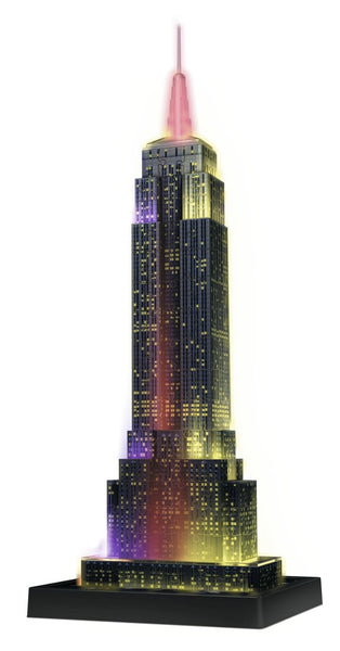 Ravensburger Empire State Building Night Edition 3D Puzzle, 216 Pieces with Easy Click Technology Means Pieces Fit Together Perfectly