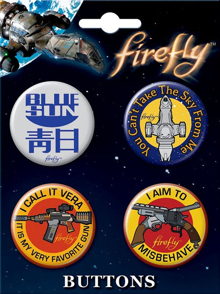 Firefly Buttons Firefly TV Series 4 Button Set (Made in USA) – Acapsule Toys and Gifts