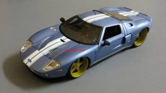 2005 Pearl Blue Ford GT 1/24 Scale Diecast Model by Jada
