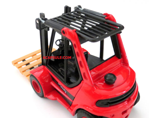 Red Diecast Forklift with Pullback Action 5.5 Inches Long