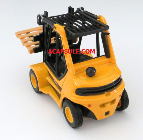 Yellow Diecast Forklift with Pullback Action 5.5 Inches Long