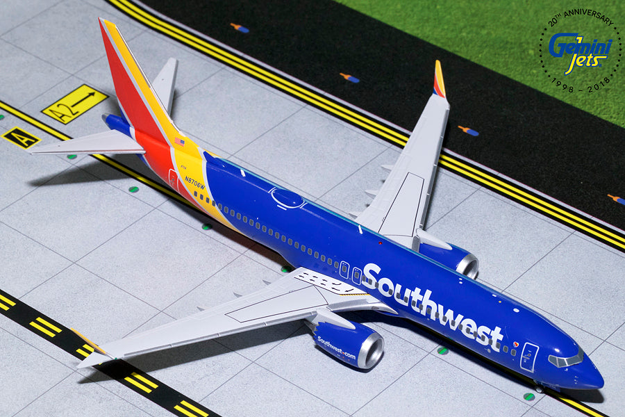 Gemini 200 Southwest Boeing 737 MAX 8 1/200 Diecast Scale