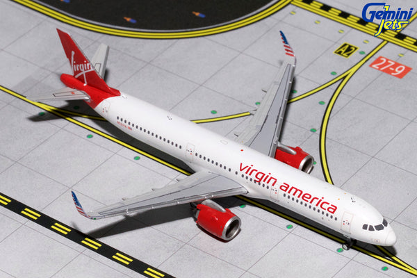 Gemini Jets Virgin America Airbus A321 Neo 1/400 Diecast Model GJVRD1661 Reg N921VA