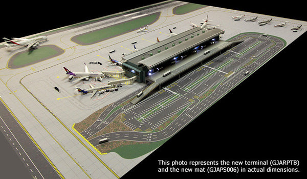 Gemini Jets Airport Terminal with Airport Mat 1/400 Scale. (GJARPTB & GJAPS006)