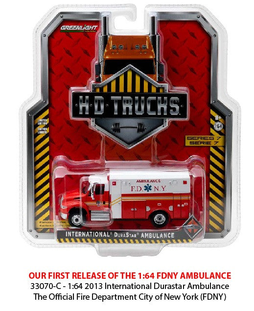 FDNY International Durastar Ambulance 1/64 Diecast by
