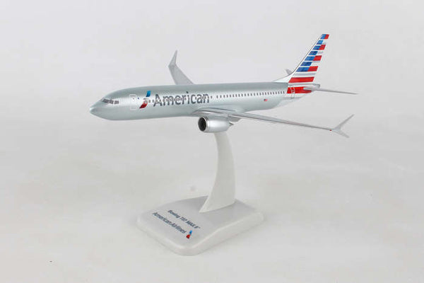 Hogan American Airlines Boeing 737 Max 8 1/200 Scale Model w Gears & Stand
