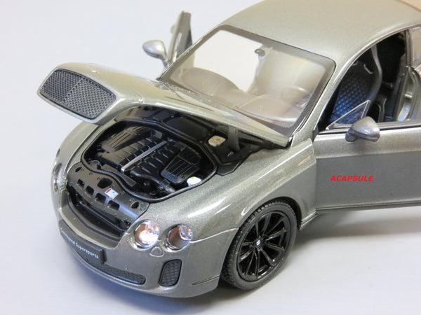 Gray Bentley Continental Supersports 1/24 Scale Diecast Model