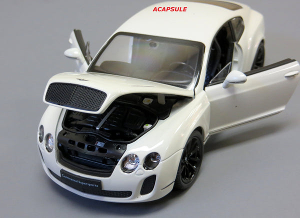 White Bentley Continental Supersports 1/24 Scale Diecast Model