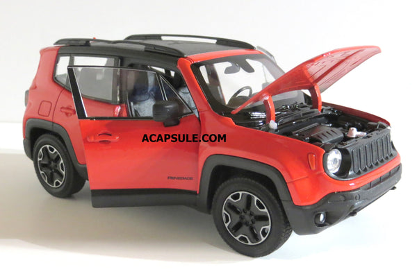 Red Jeep Renegade Trailhawk 1/24 Scale Diecast Model Car