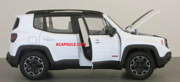 White Jeep Renegade Trailhawk 1/24 Scale Diecast Model Car