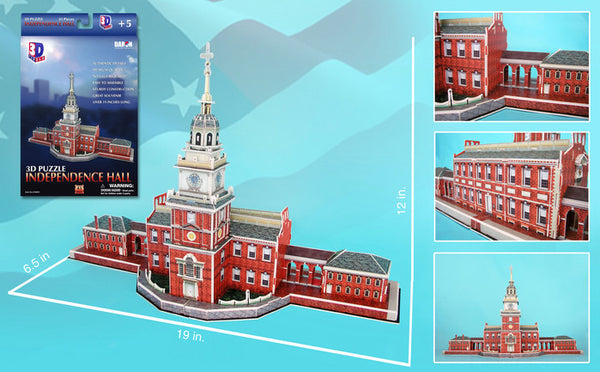 Independence Hall Philadelphia - 43pc 3D Building Model