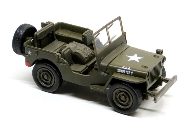 Diecast Willys Jeep US Army 1:32 Scale Model with Pullback Action