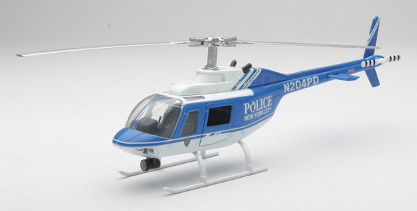 NYPD Diecast Bell 206 Jetranger Helicopter with Stand